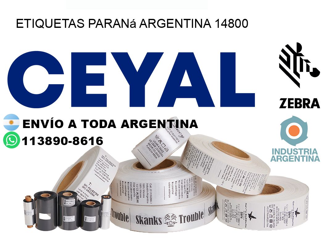 Etiquetas Paraná Argentina 14800
