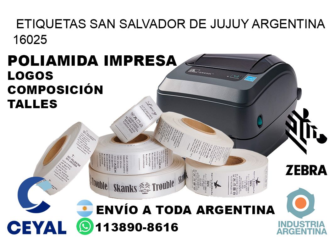 Etiquetas San Salvador de Jujuy Argentina 16025