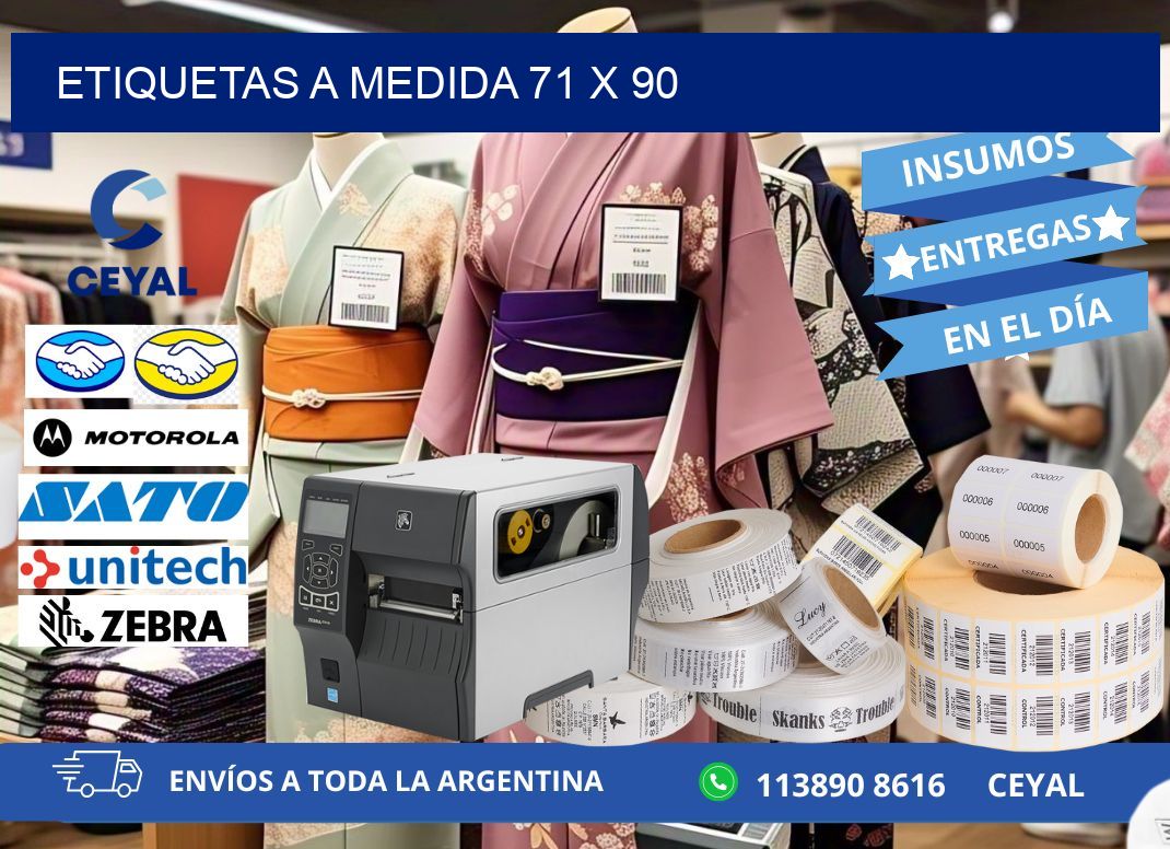 Etiquetas a medida 71 x 90