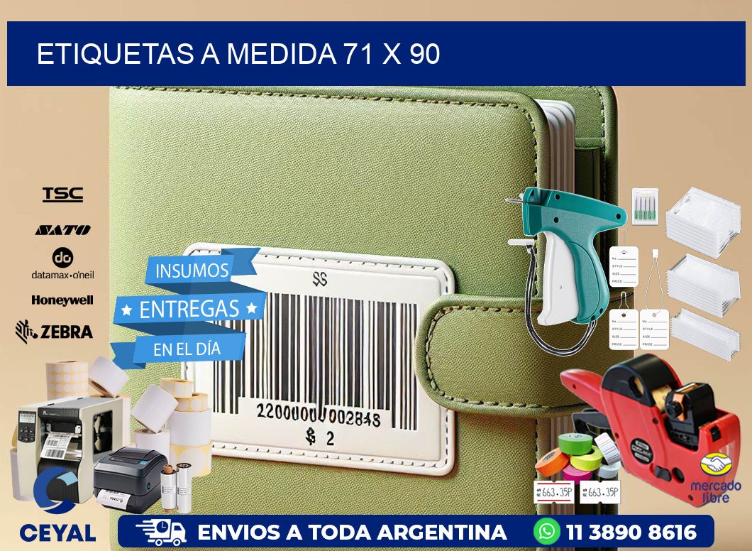 Etiquetas a medida 71 x 90
