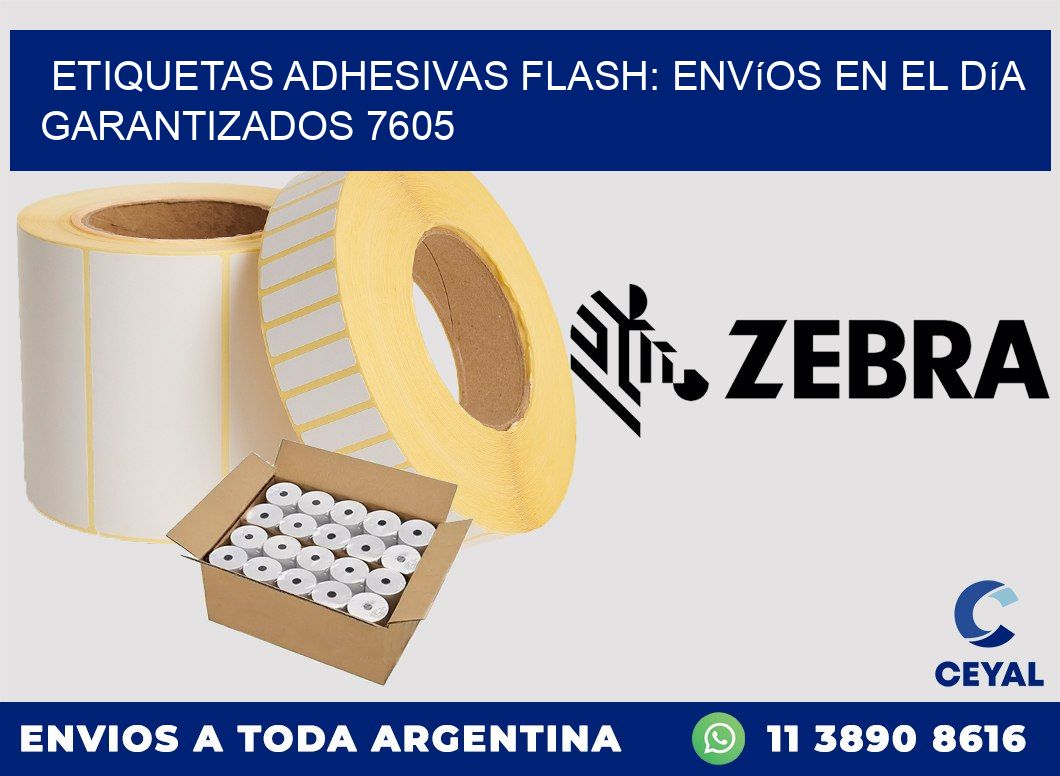 Etiquetas adhesivas Flash: Envíos en el Día Garantizados 7605