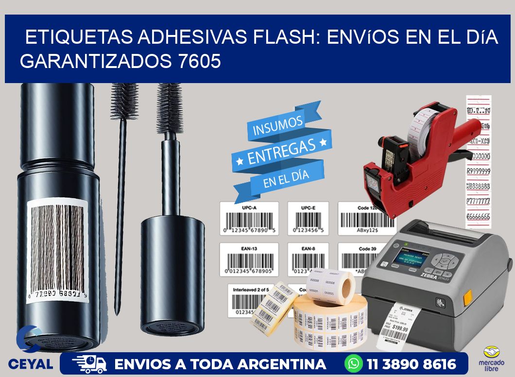 Etiquetas adhesivas Flash: Envíos en el Día Garantizados 7605