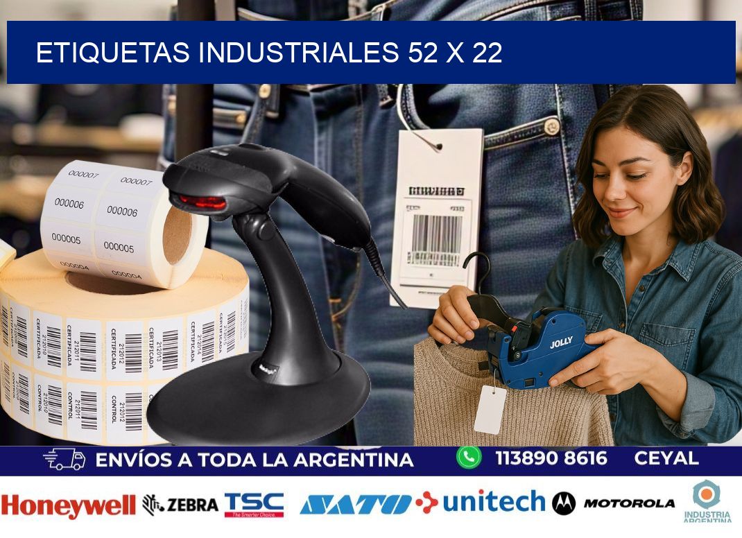 Etiquetas industriales 52 x 22