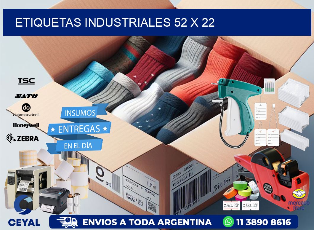 Etiquetas industriales 52 x 22