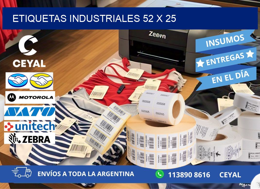 Etiquetas industriales 52 x 25