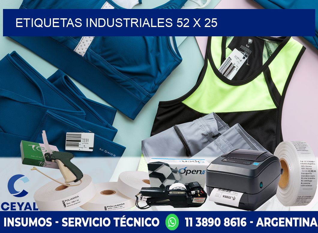 Etiquetas industriales 52 x 25