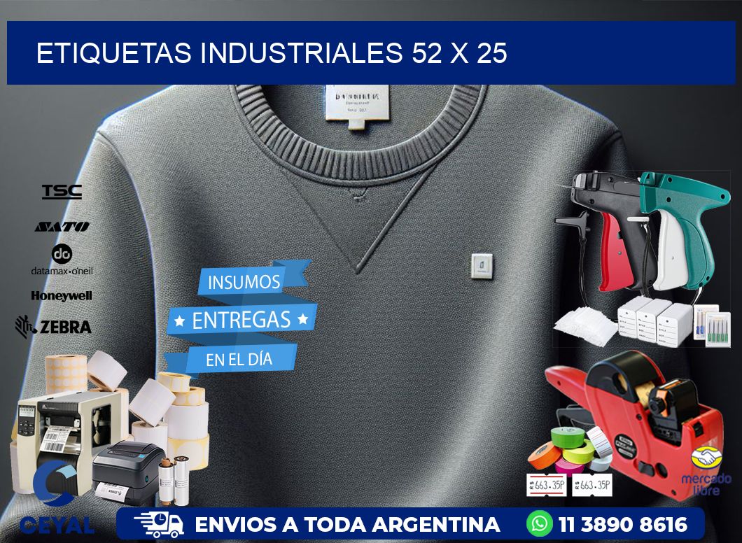 Etiquetas industriales 52 x 25