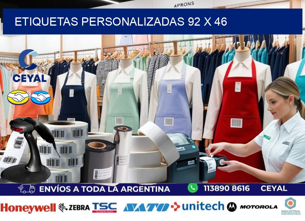 Etiquetas personalizadas 92 x 46