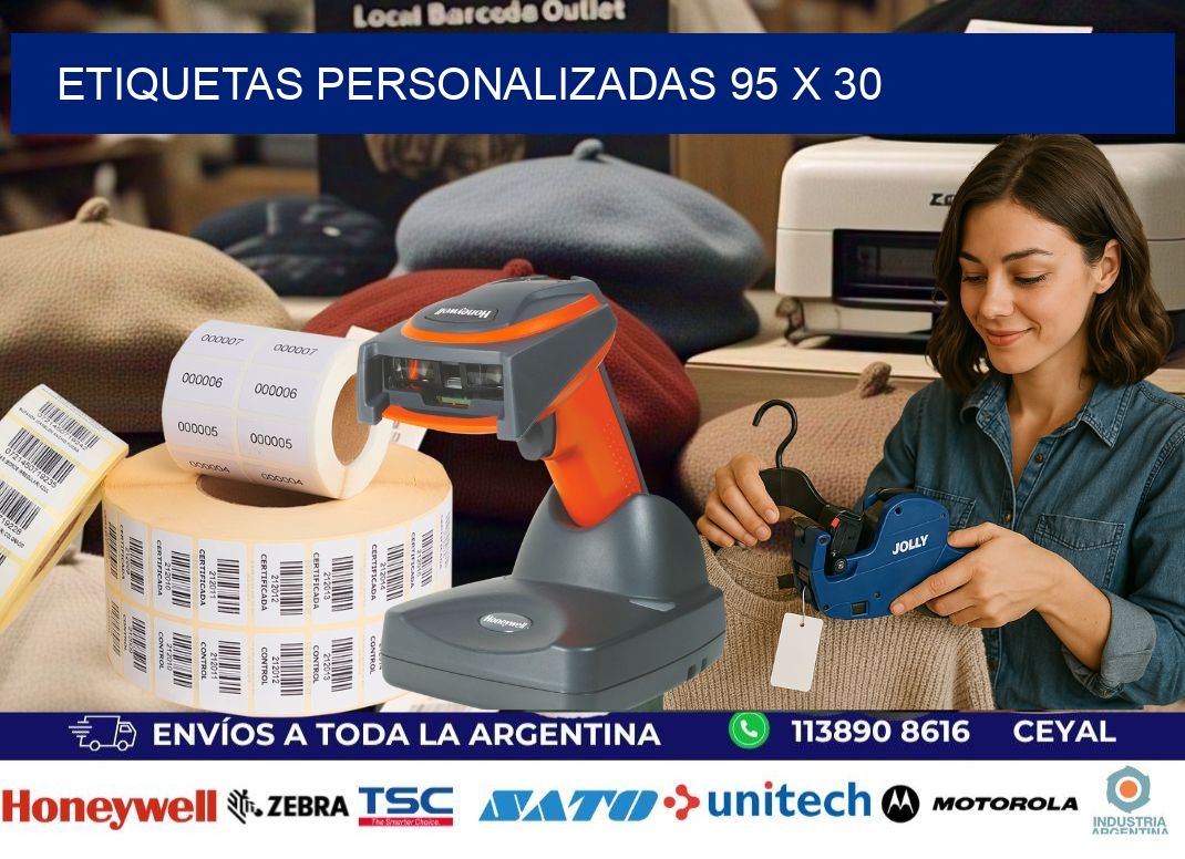 Etiquetas personalizadas 95 x 30