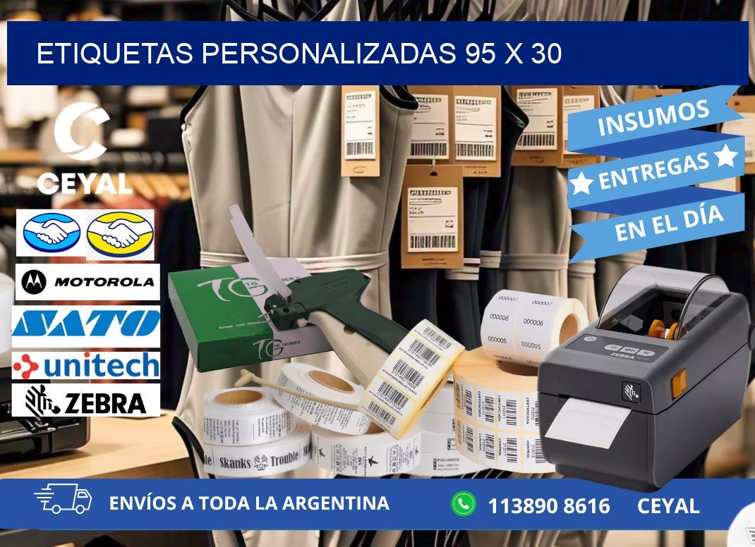 Etiquetas personalizadas 95 x 30