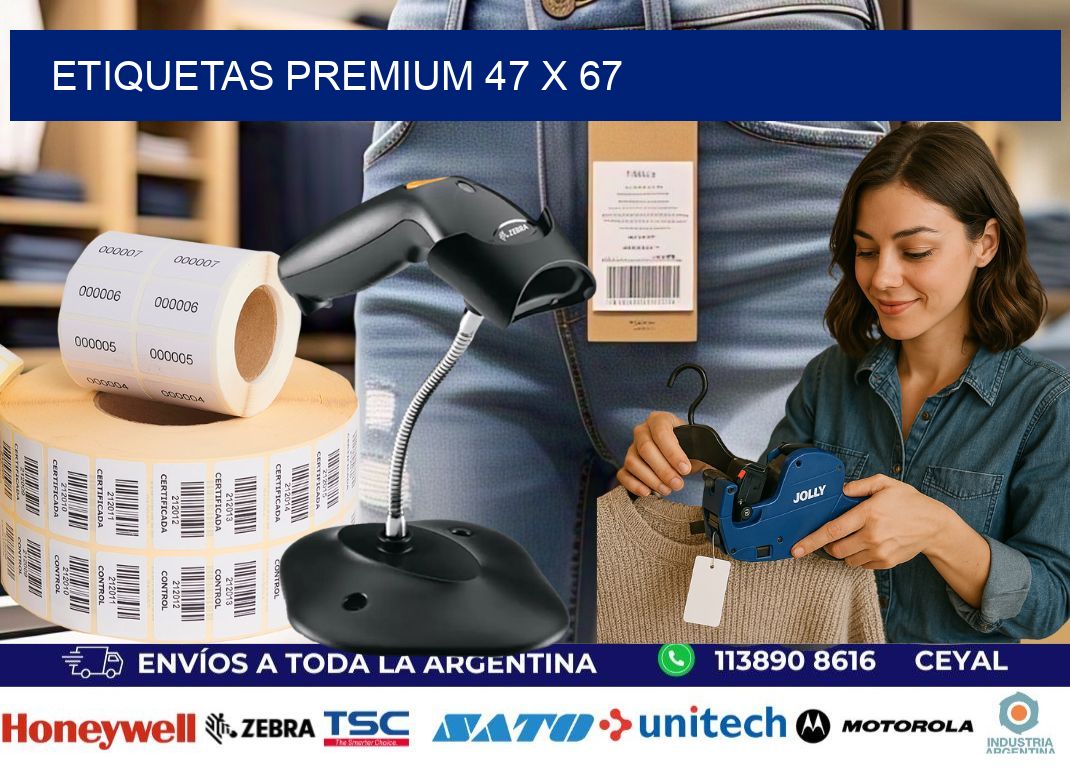 Etiquetas premium 47 x 67