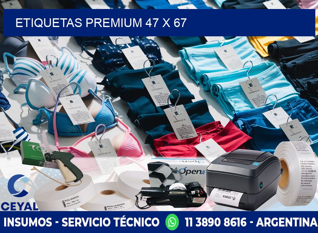 Etiquetas premium 47 x 67