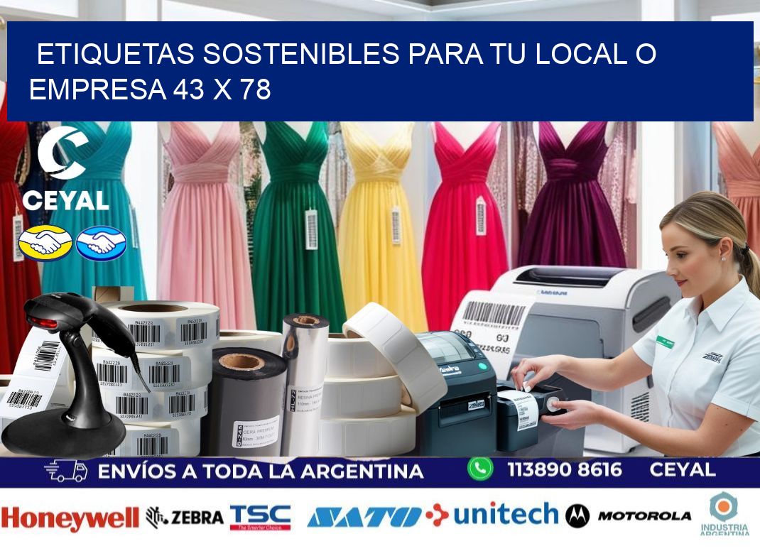 Etiquetas sostenibles para tu local o empresa 43 x 78
