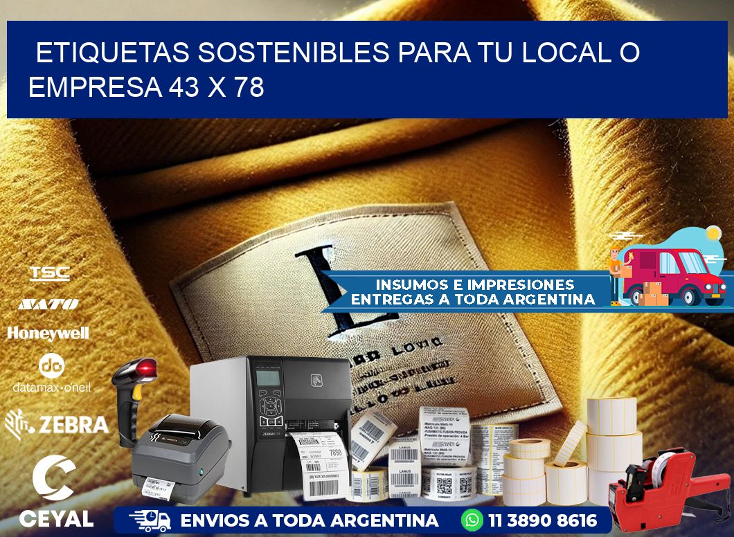 Etiquetas sostenibles para tu local o empresa 43 x 78