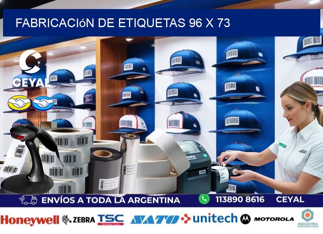 Fabricación de etiquetas 96 x 73