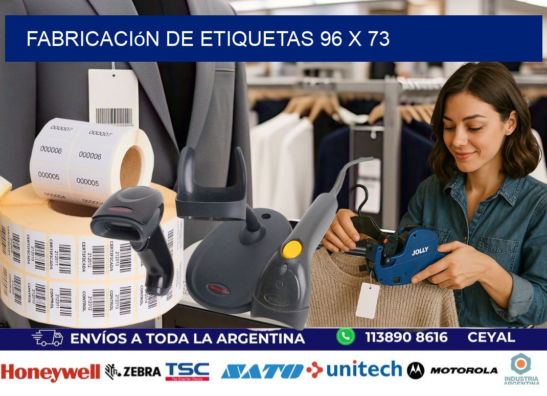 Fabricación de etiquetas 96 x 73
