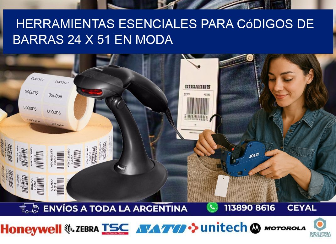 Herramientas Esenciales para Códigos de Barras 24 x 51 en Moda