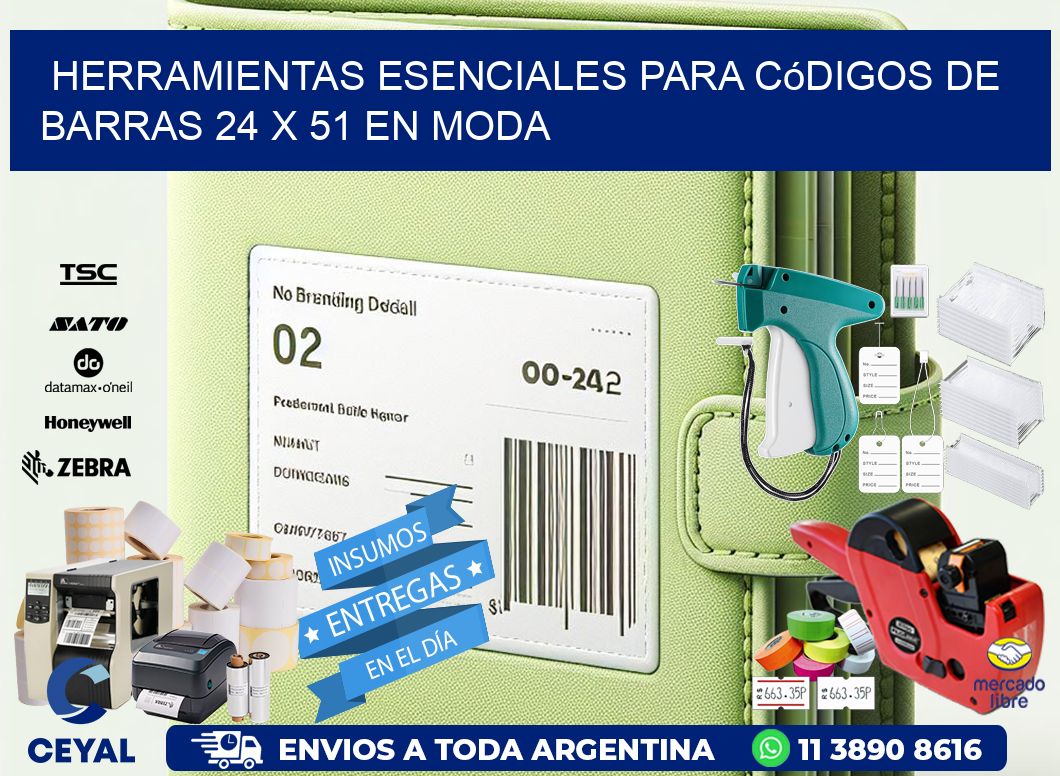 Herramientas Esenciales para Códigos de Barras 24 x 51 en Moda
