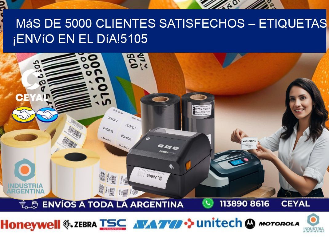 Más de 5000 Clientes Satisfechos – etiquetas ¡Envío en el Día!5105