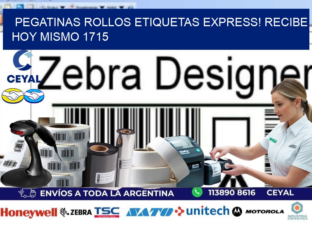 Pegatinas rollos etiquetas Express! Recibe Hoy Mismo 1715