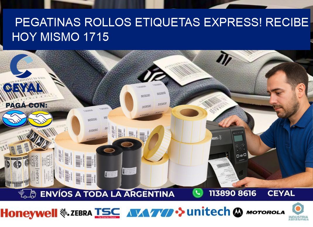 Pegatinas rollos etiquetas Express! Recibe Hoy Mismo 1715