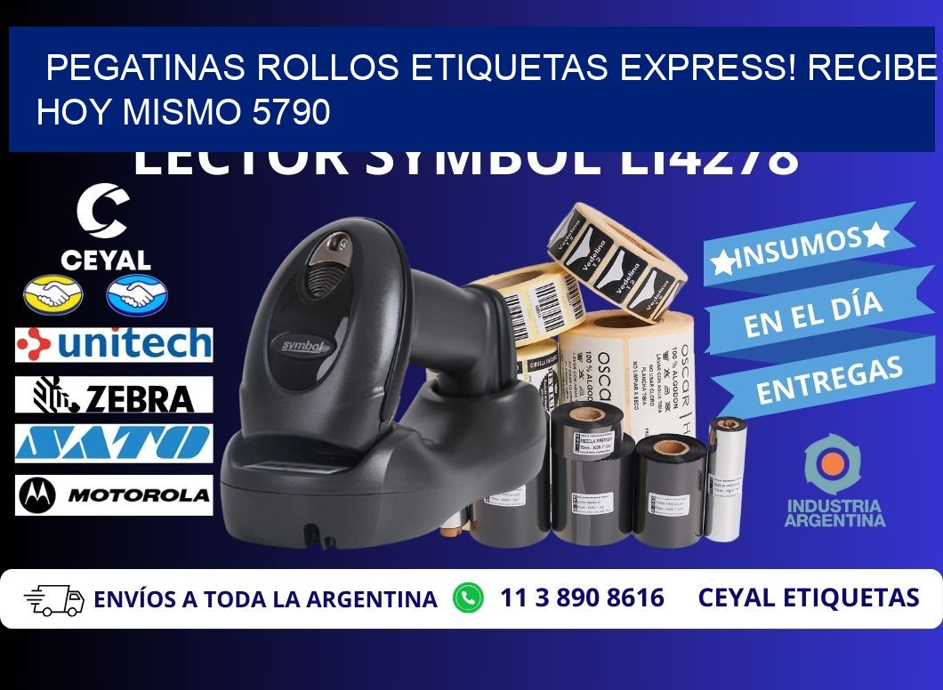 Pegatinas rollos etiquetas Express! Recibe Hoy Mismo 5790