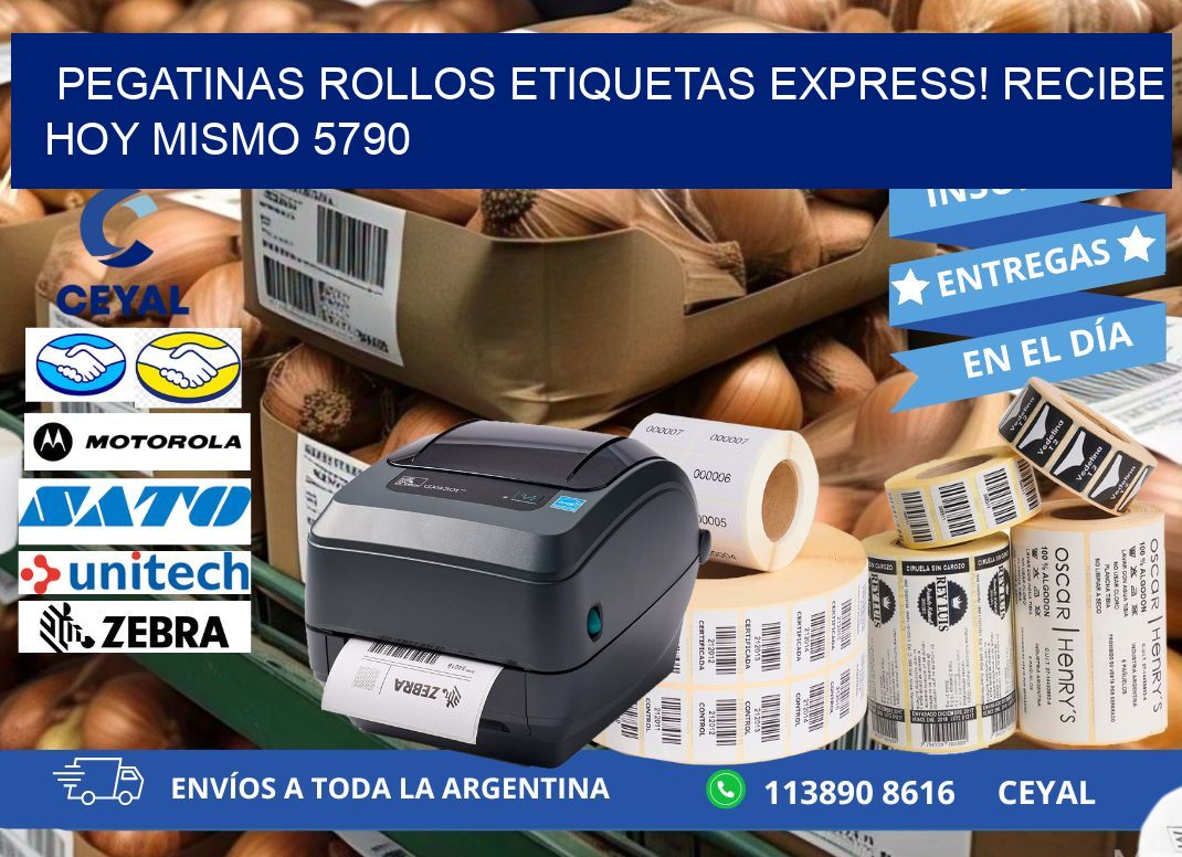 Pegatinas rollos etiquetas Express! Recibe Hoy Mismo 5790