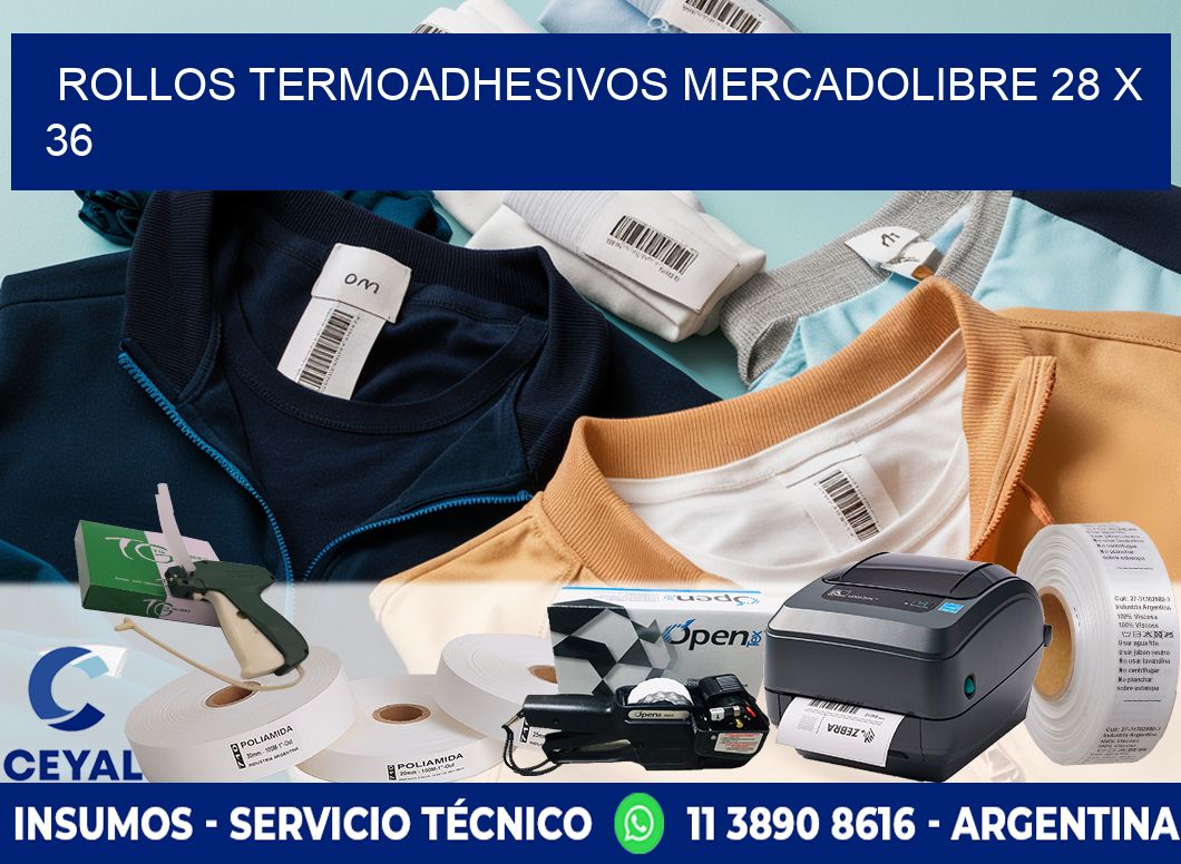 ROLLOS TERMOADHESIVOS MERCADOLIBRE 28 x 36