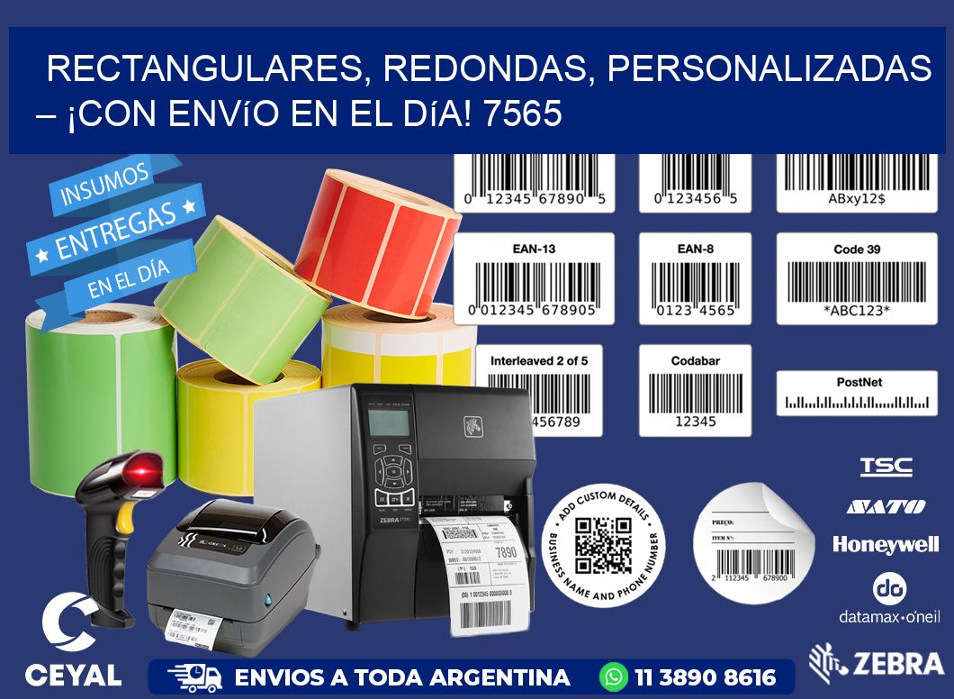 Rectangulares, Redondas, Personalizadas – ¡Con Envío en el Día! 7565