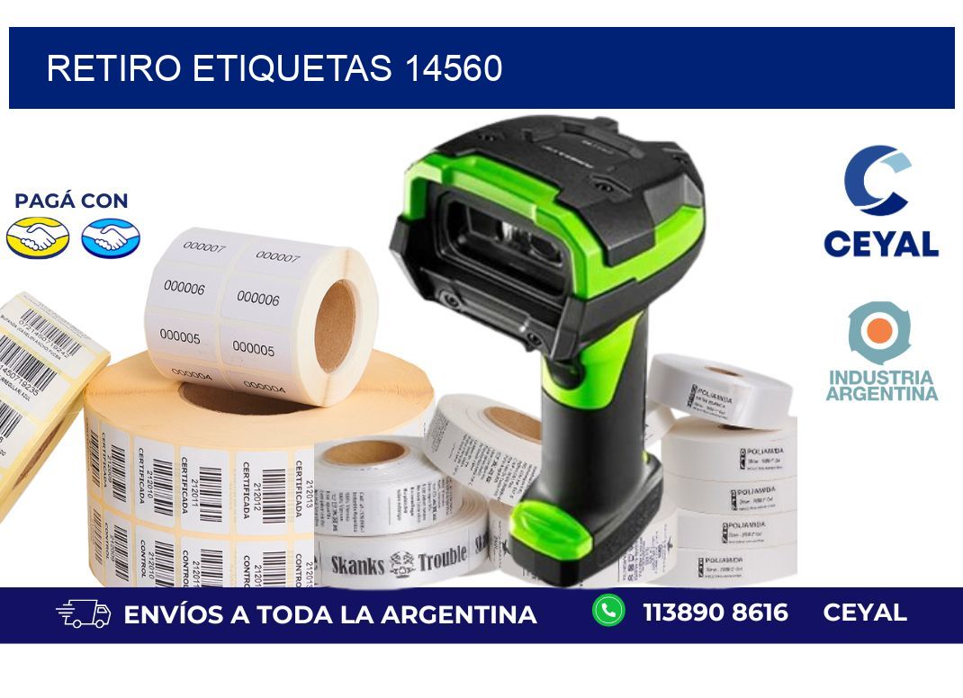 Retiro etiquetas 14560