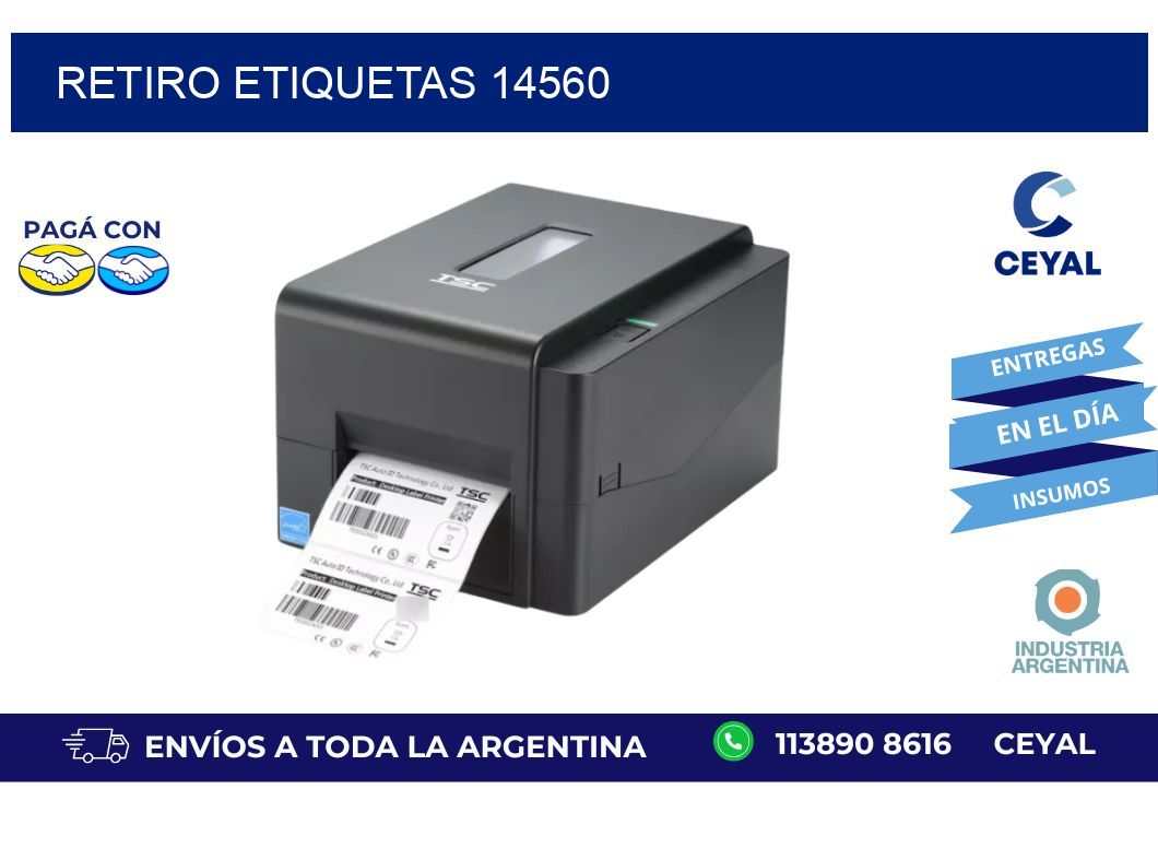 Retiro etiquetas 14560
