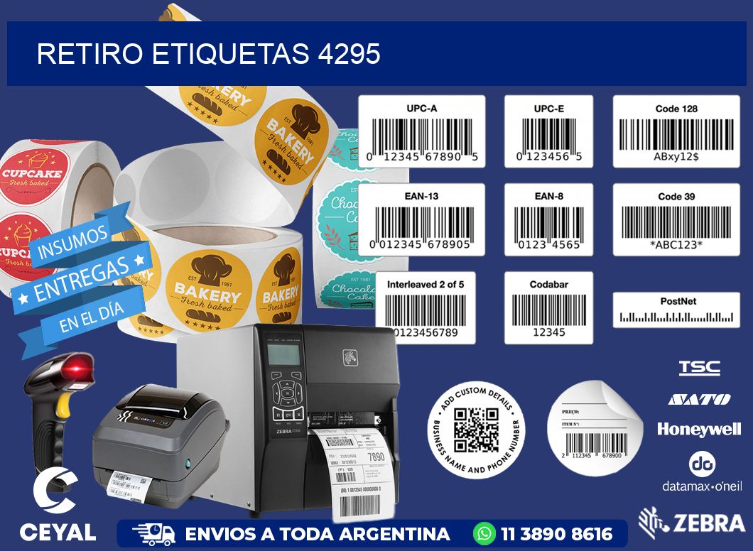 Retiro etiquetas 4295