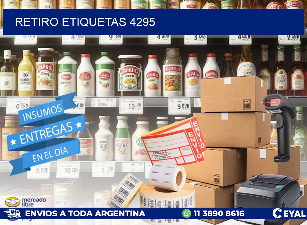 Retiro etiquetas 4295