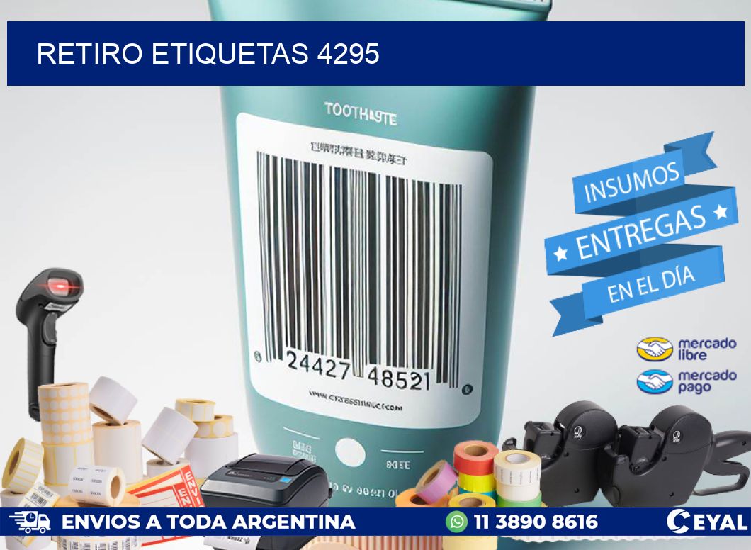 Retiro etiquetas 4295