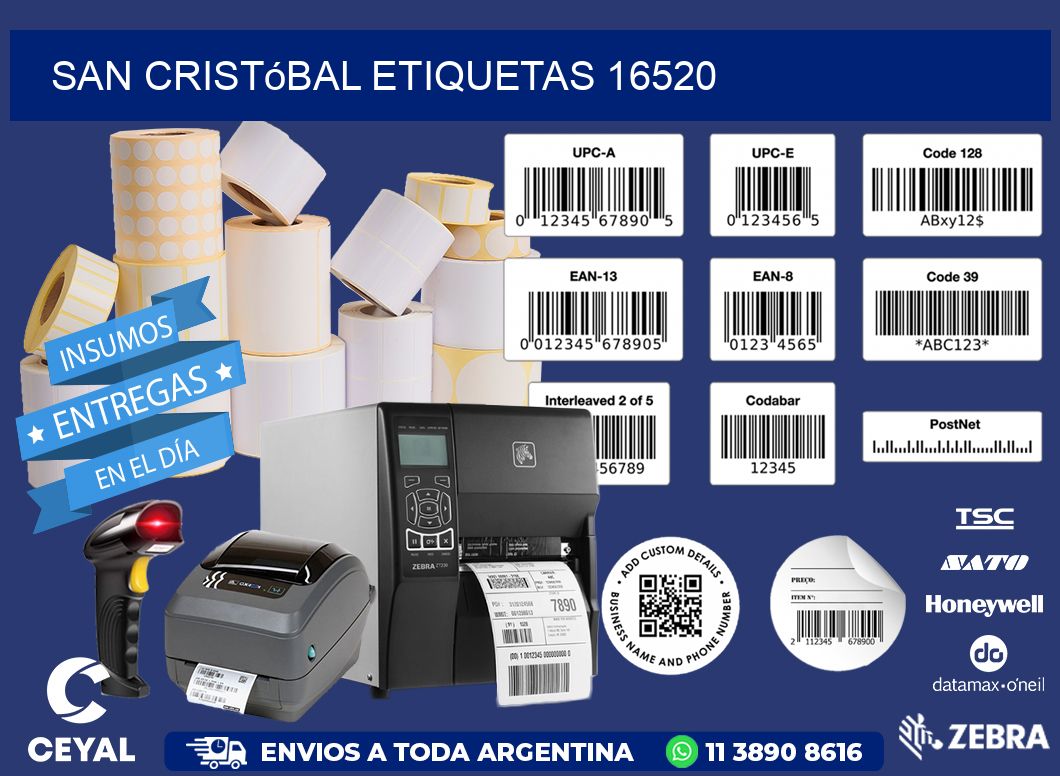 San Cristóbal etiquetas 16520