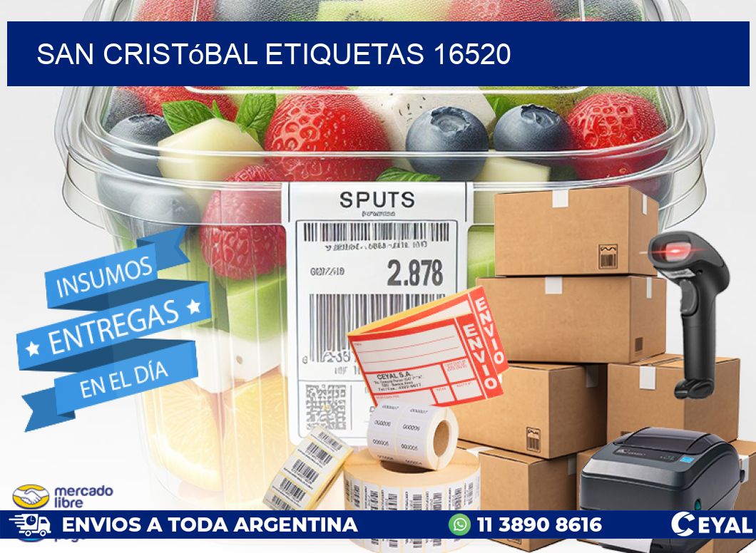 San Cristóbal etiquetas 16520