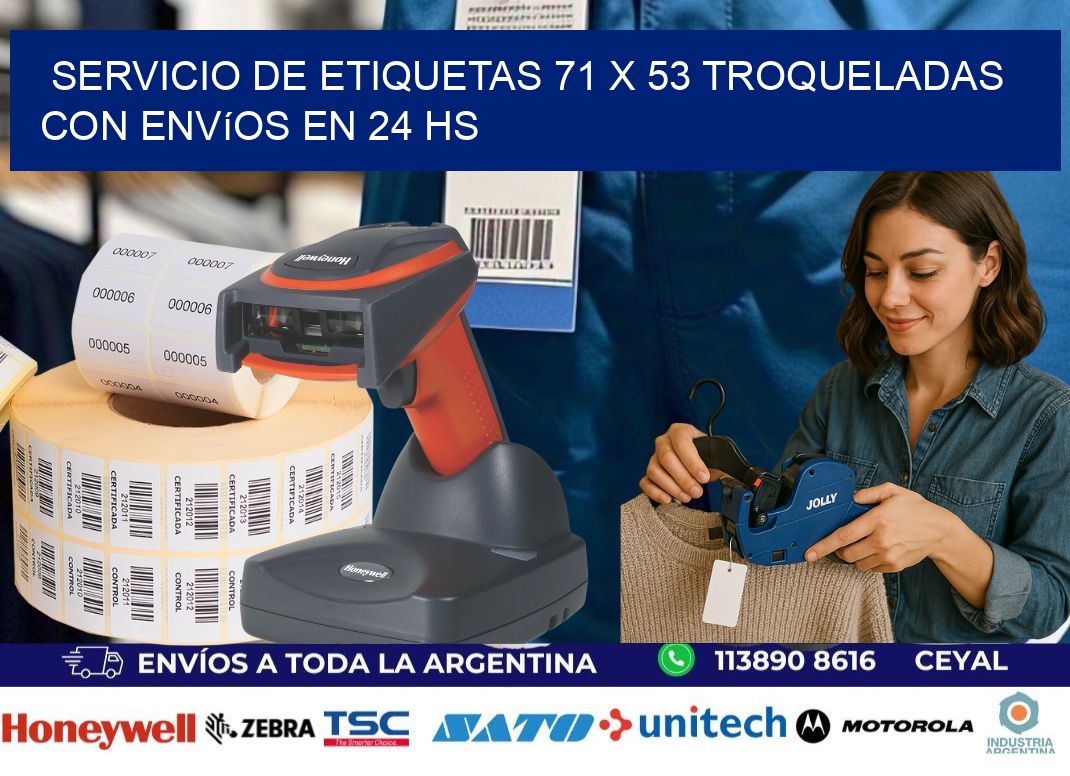 Servicio de etiquetas 71 x 53 troqueladas con envíos en 24 hs