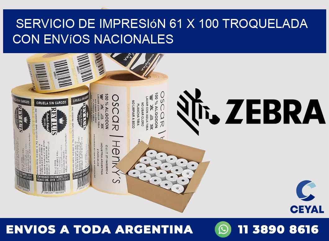 Servicio de impresión 61 x 100 troquelada con envíos nacionales