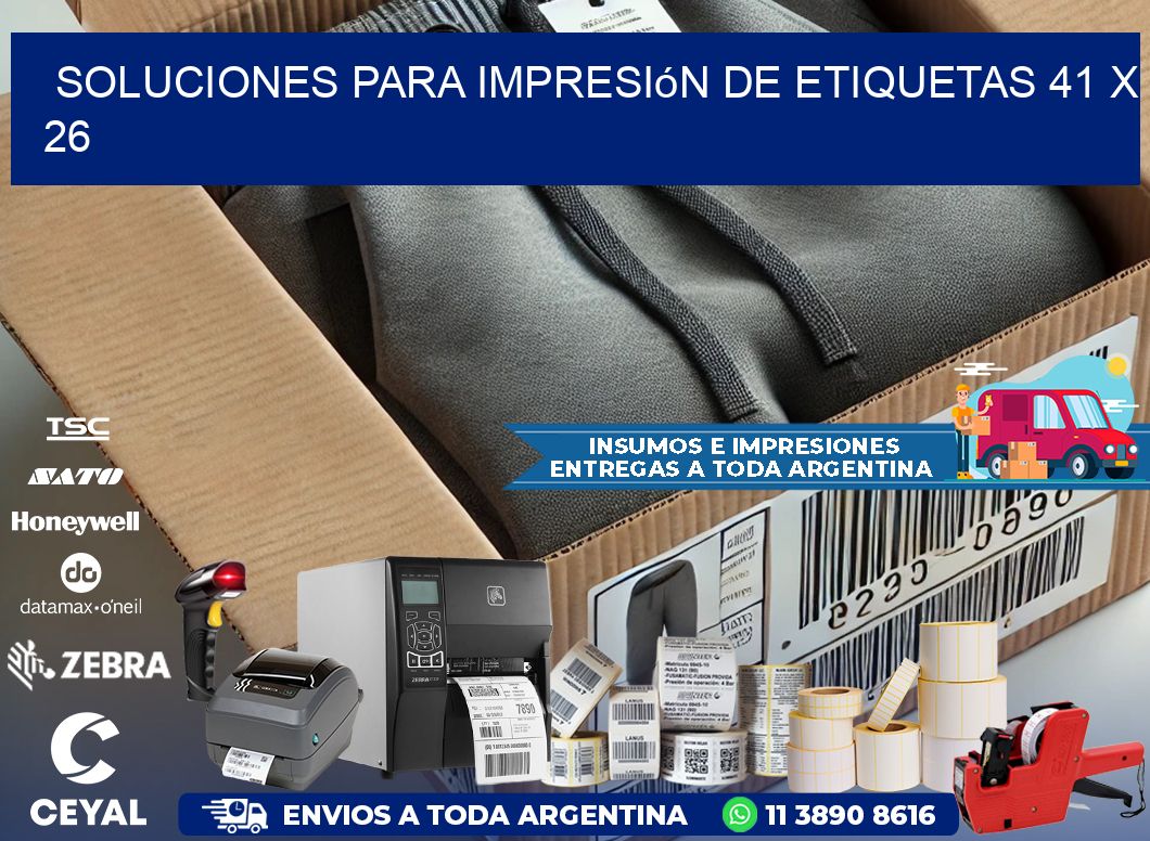 Soluciones para impresión de etiquetas 41 x 26