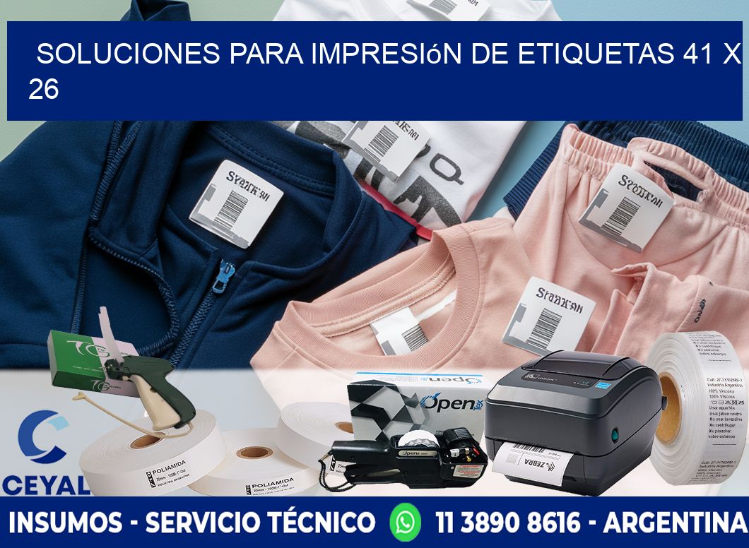Soluciones para impresión de etiquetas 41 x 26