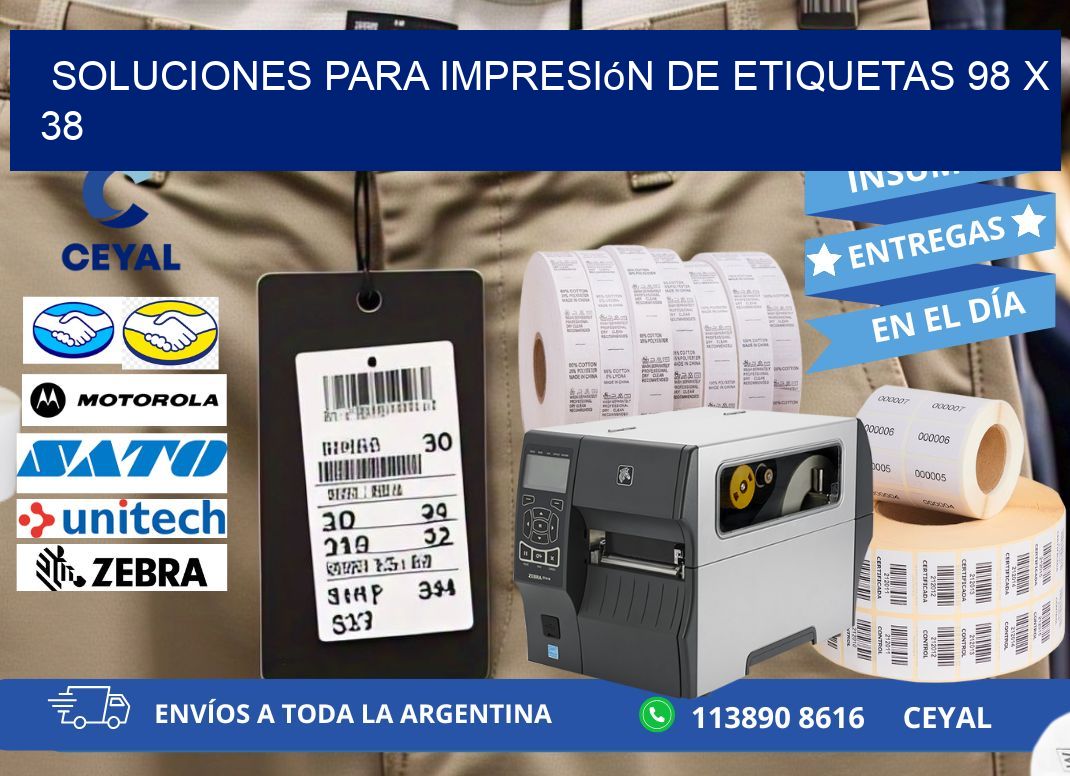 Soluciones para impresión de etiquetas 98 x 38