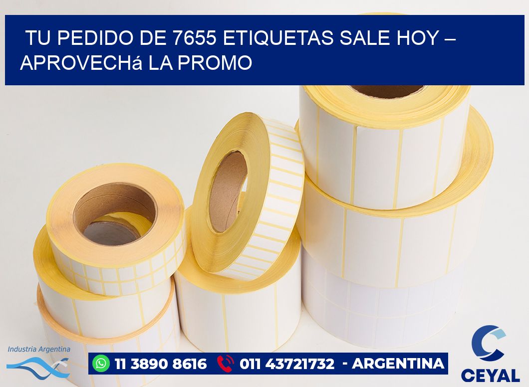 Tu Pedido de 7655 etiquetas Sale Hoy – Aprovechá la Promo