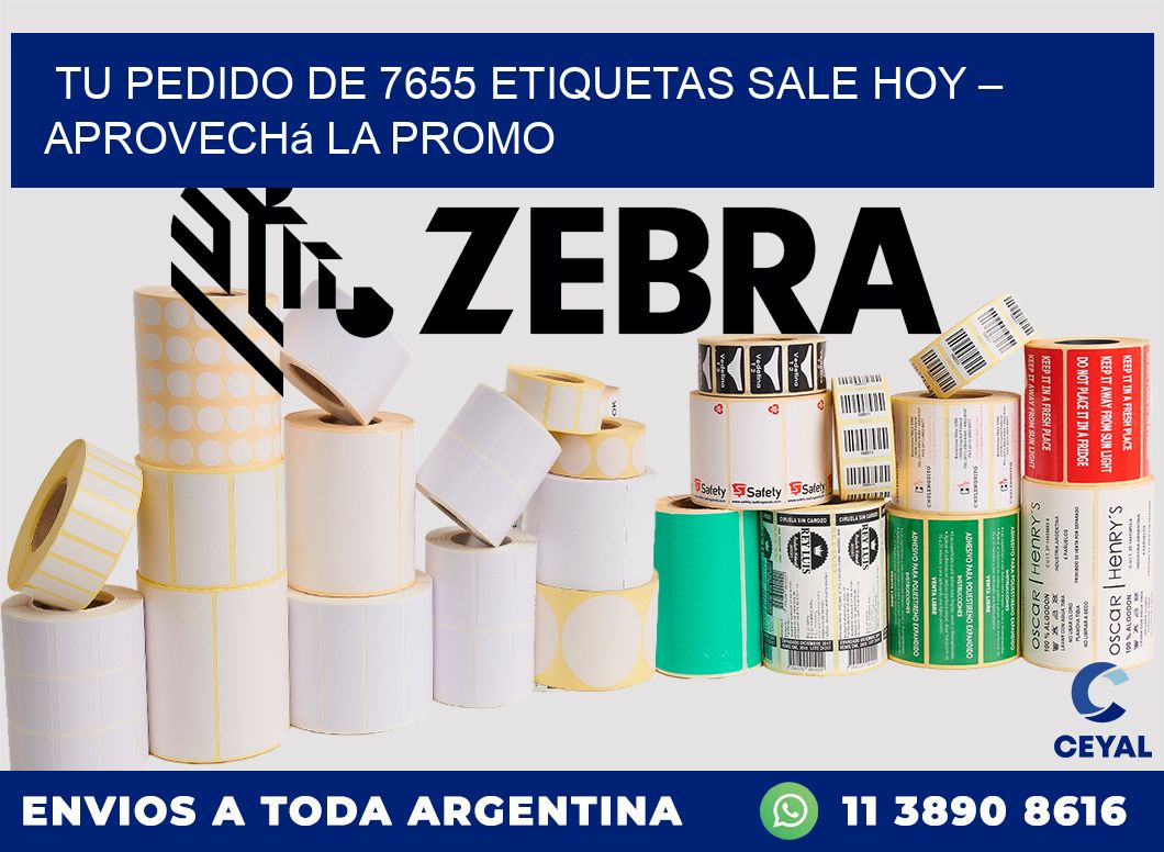 Tu Pedido de 7655 etiquetas Sale Hoy – Aprovechá la Promo