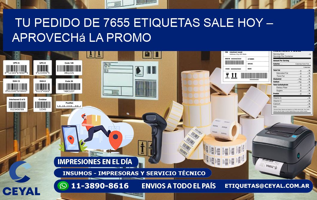 Tu Pedido de 7655 etiquetas Sale Hoy – Aprovechá la Promo