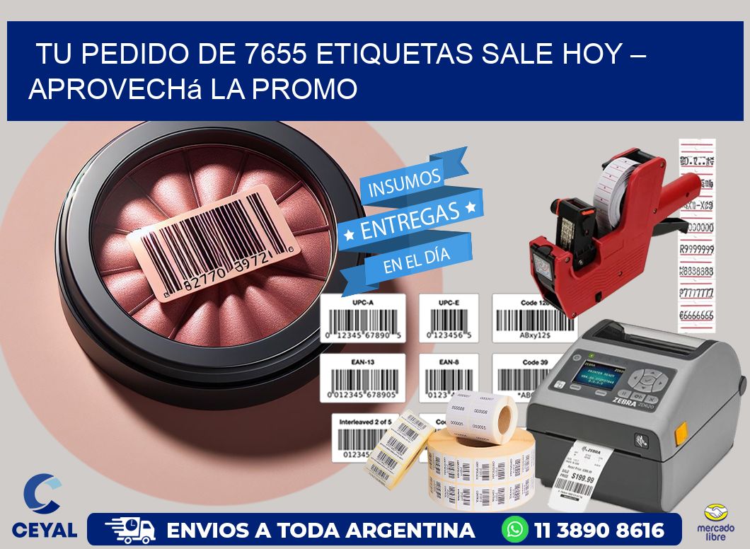 Tu Pedido de 7655 etiquetas Sale Hoy – Aprovechá la Promo