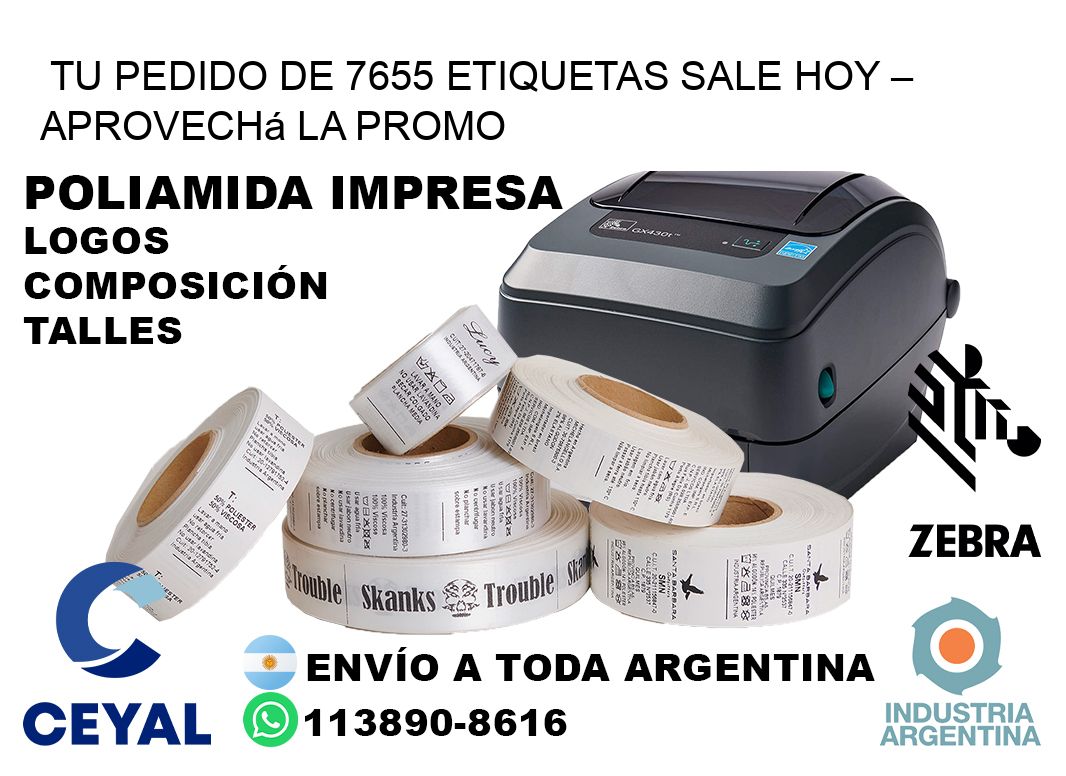 Tu Pedido de 7655 etiquetas Sale Hoy – Aprovechá la Promo