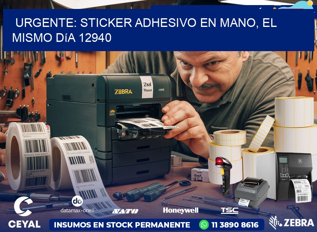 Urgente: Sticker adhesivo en Mano, el Mismo Día 12940