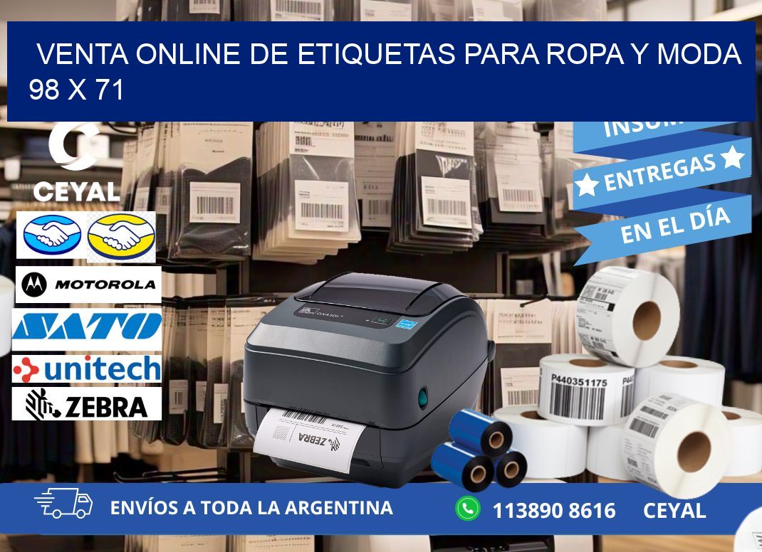 Venta Online de Etiquetas para Ropa y Moda 98 x 71
