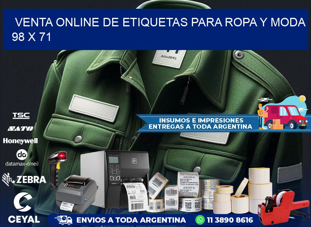 Venta Online de Etiquetas para Ropa y Moda 98 x 71