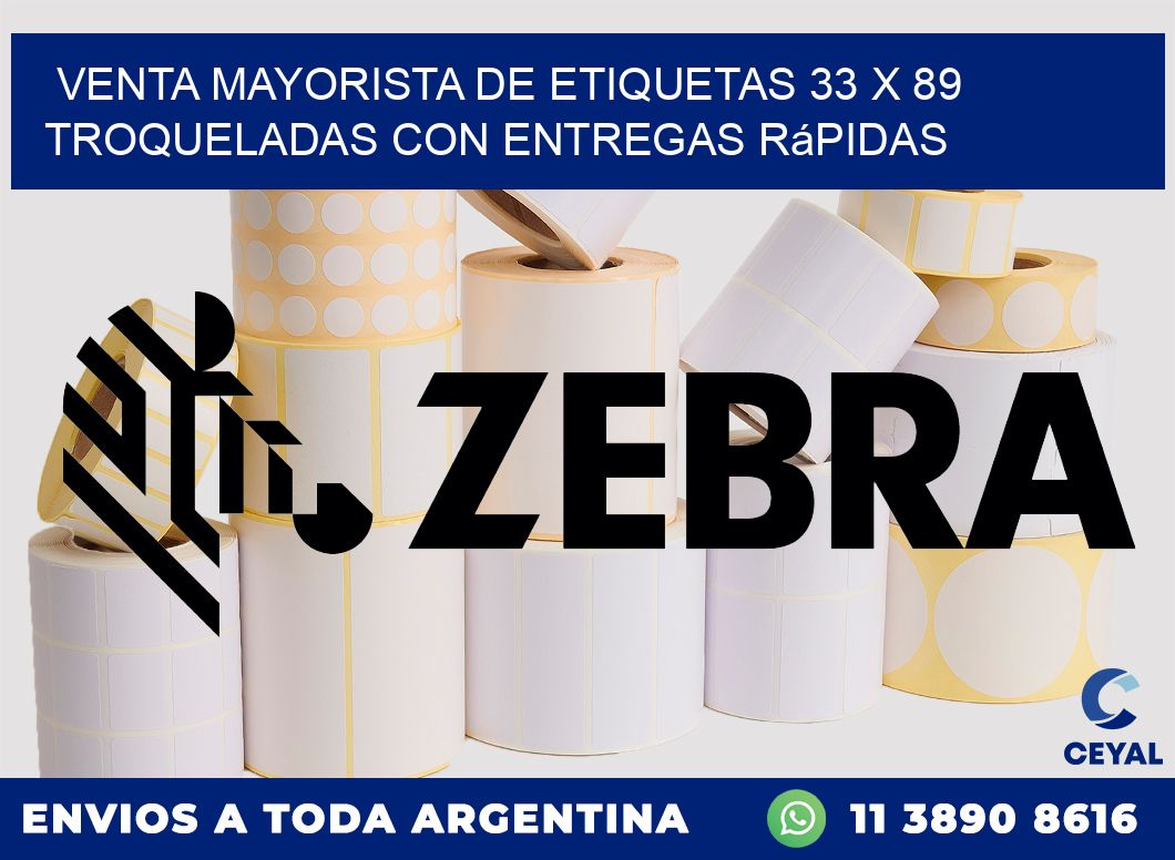 Venta mayorista de etiquetas 33 x 89 troqueladas con entregas rápidas